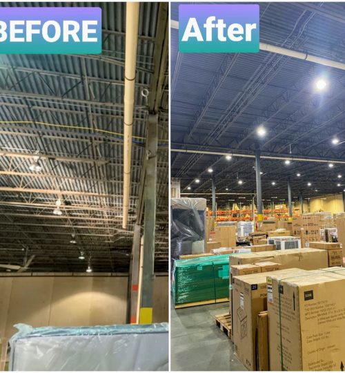 Commercial Highbay lighting Retrofit to LED